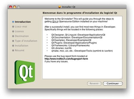 Installing Qt 4.4.3 Mac : introduction