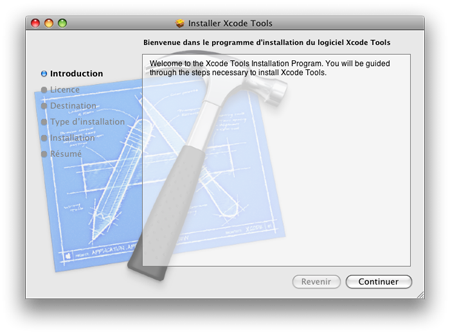 Installation Xcode : introduction