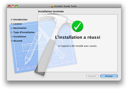 Xcode installation : end